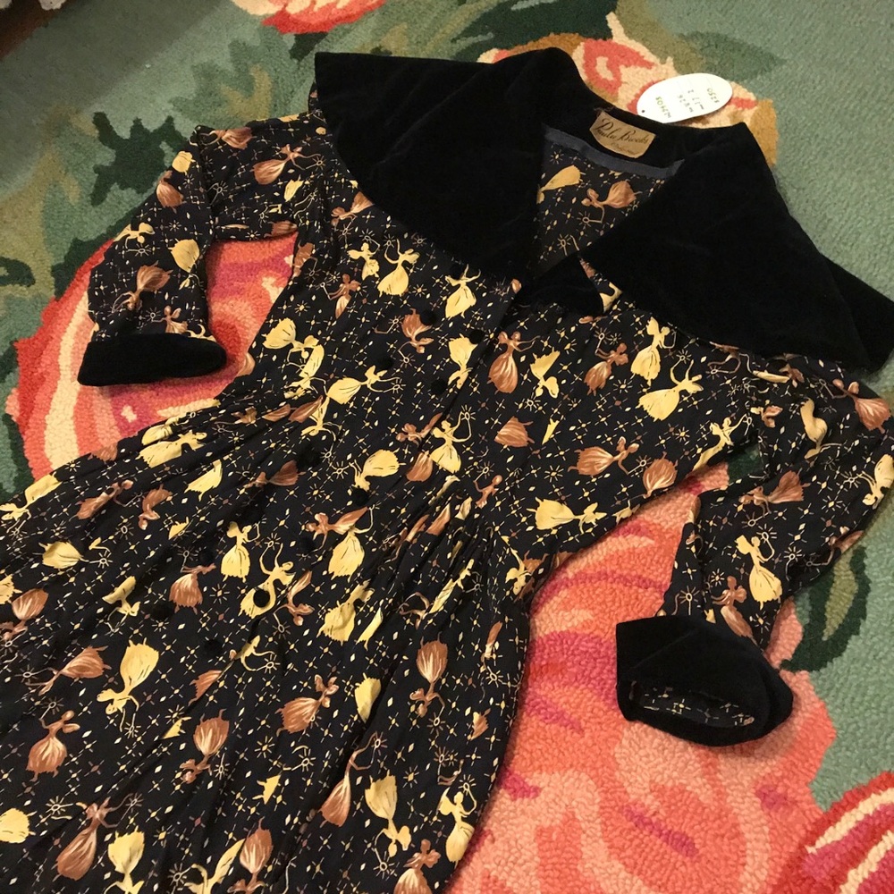 1940’s Rayon Velvet Mint Condition Dress